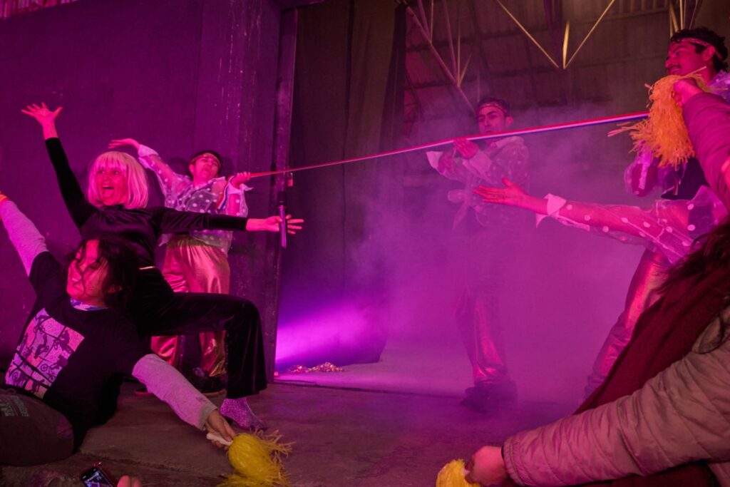 Fotografía de la obra "Harinera", presentada en el Circo La Cuarta Estación