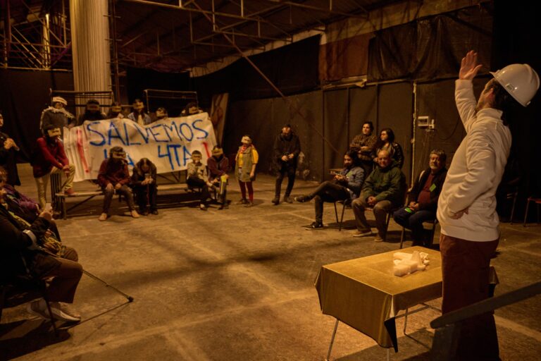 Fotografía de la obra presentada en el Circo La Cuarta Estación