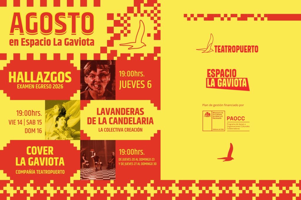 Gráfica de la cartelera de Agosto en Espacio La Gaviota
