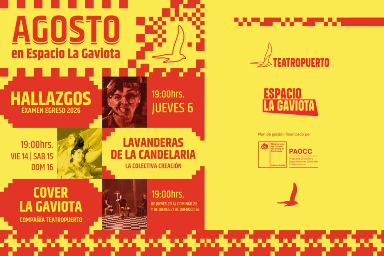 Gráfica de la cartelera de Agosto en Espacio La Gaviota